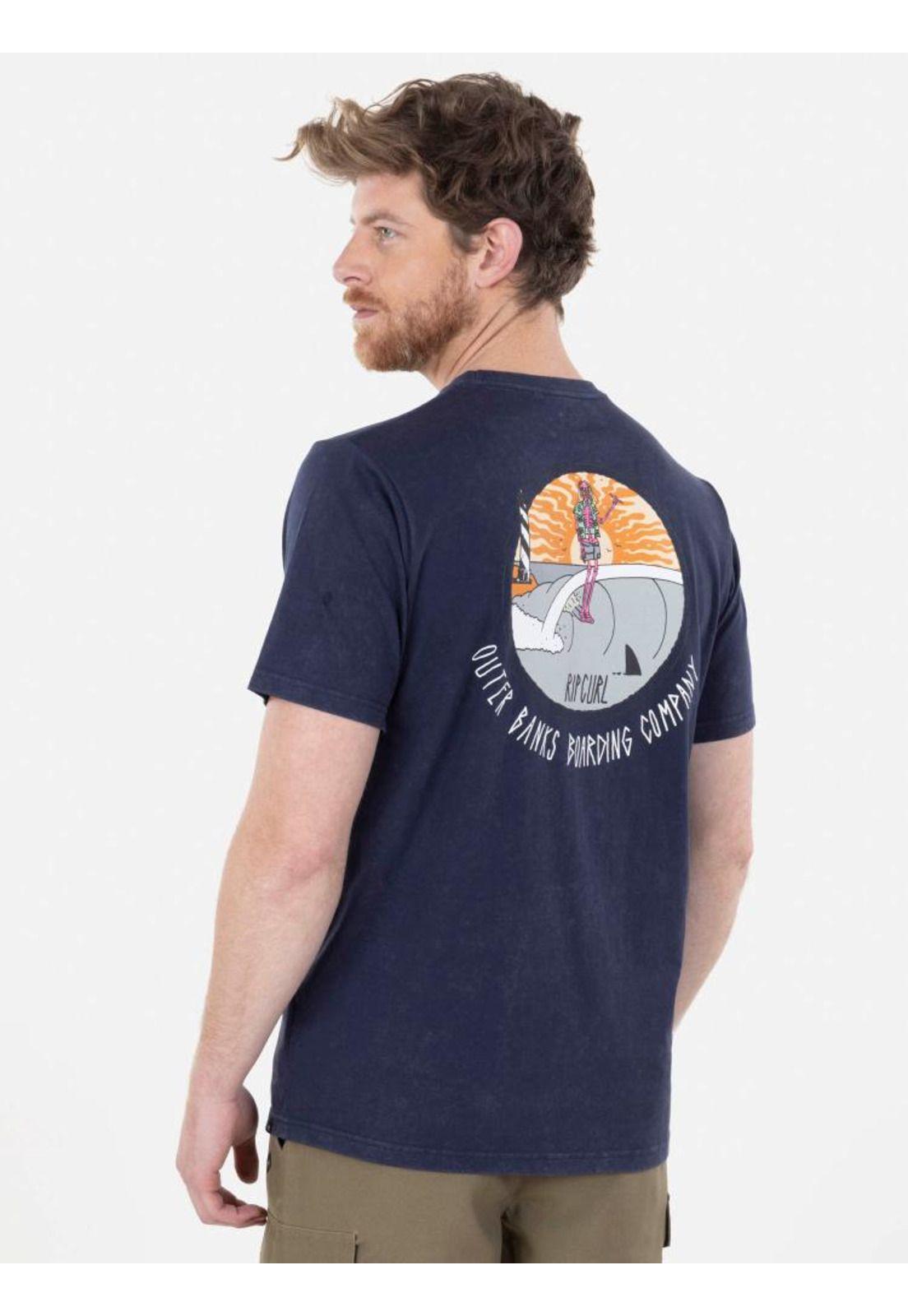 Polera OUTER BANKS Hombre Azul Rip Curl-1