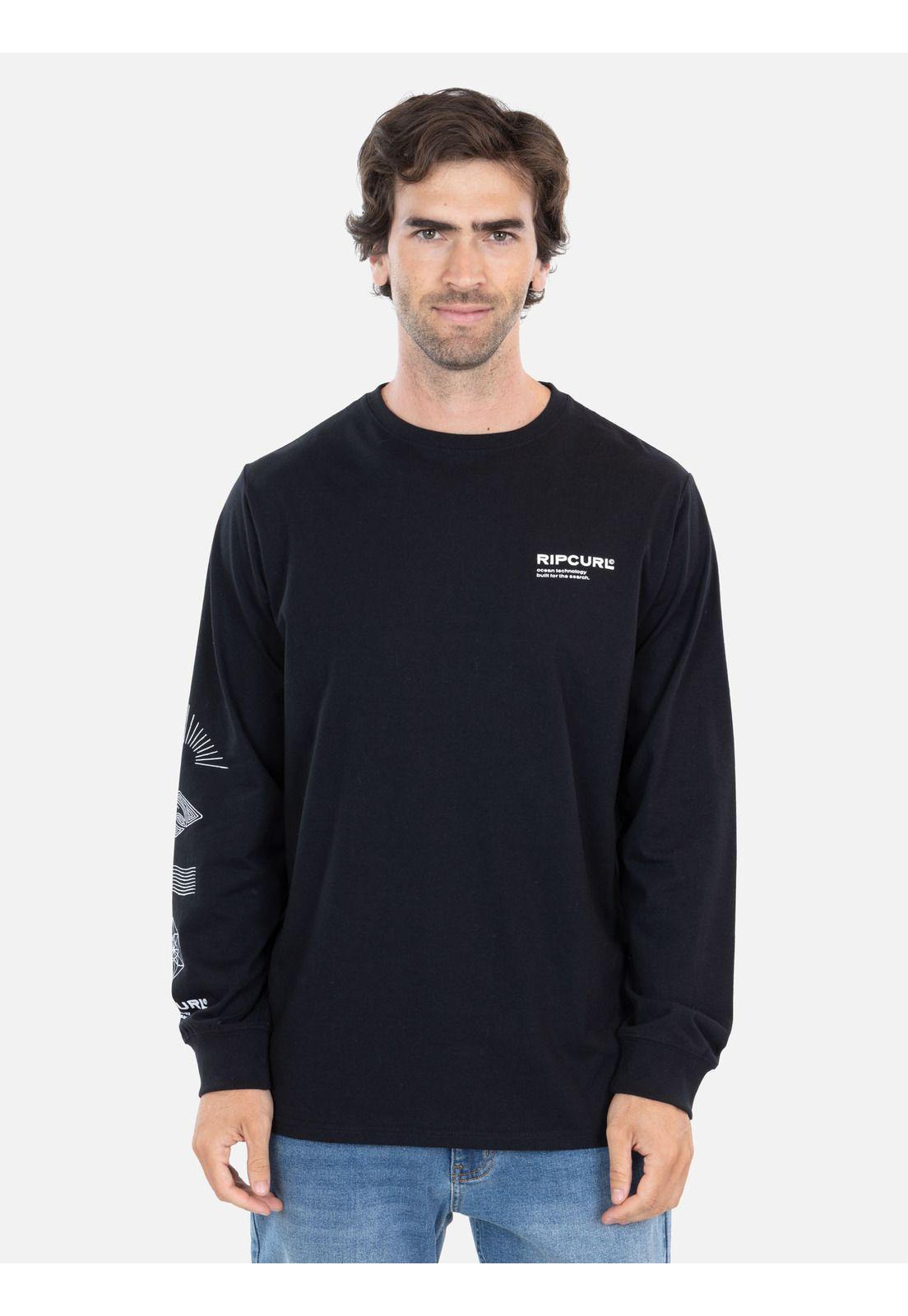 Polera ML IslaX Negro Hombre Rip Curl-0