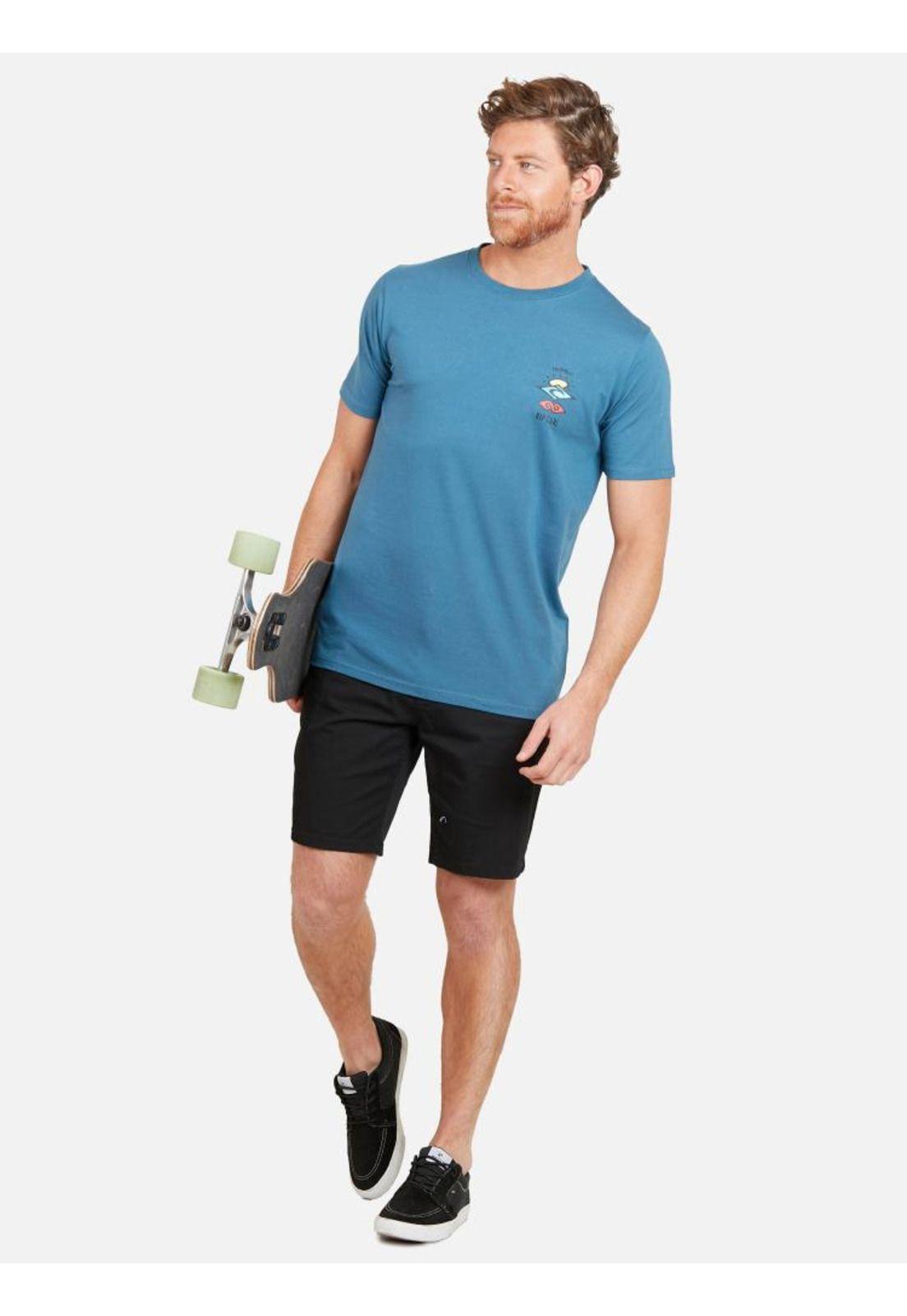 Polera CLASSIC SEARCH SS TEE Hombre Azul Rip Curl-4