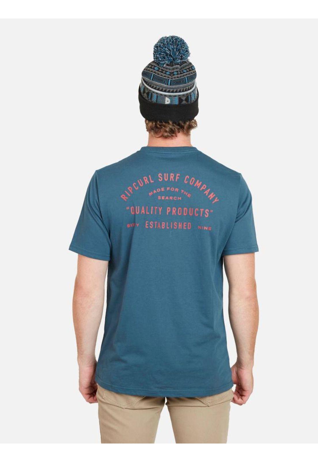 Polera MADE FOR THE SEARCH TEE Hombre Marino Rip Curl-1