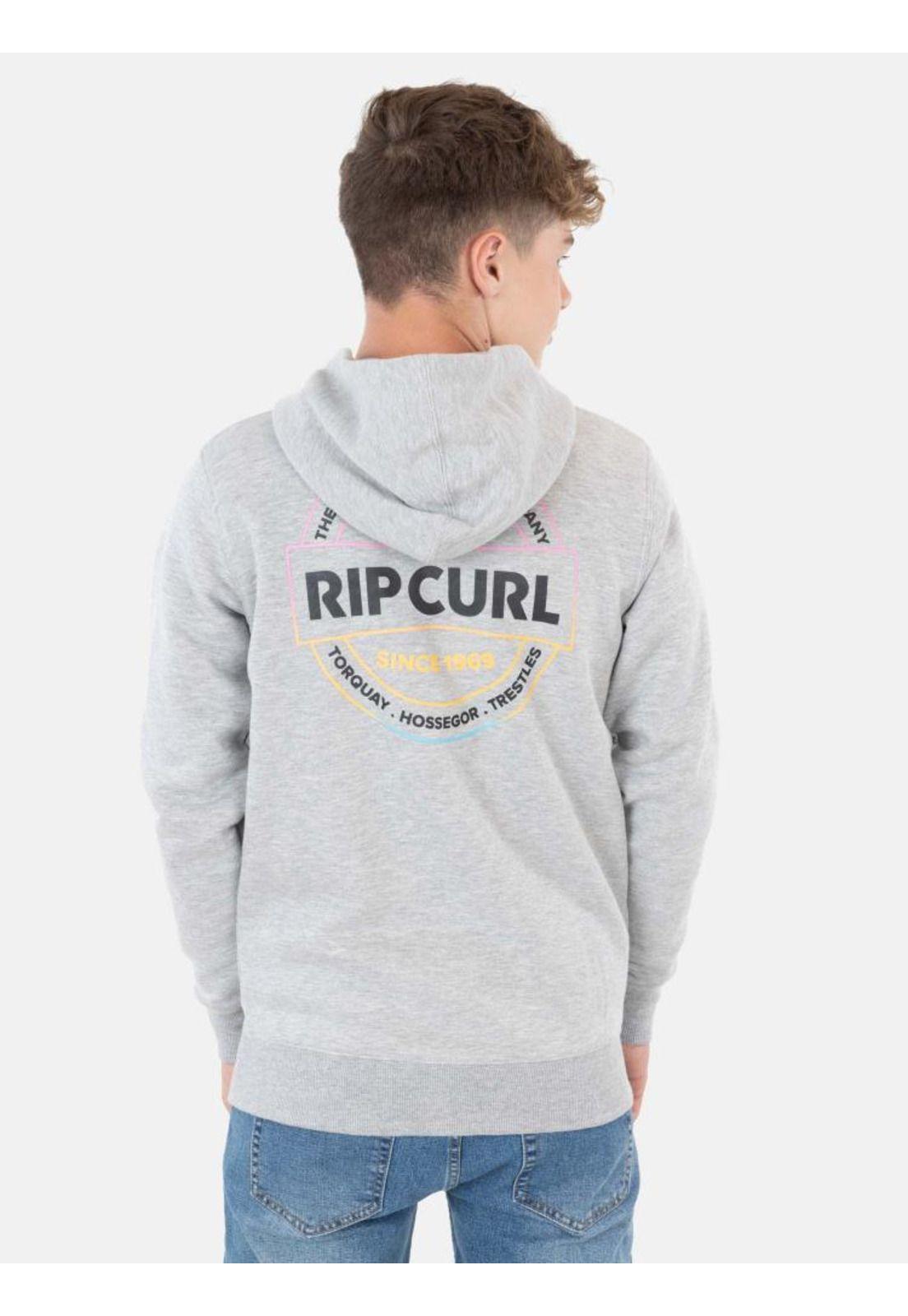 Poleron The Original Tht Full Zip Gris Mezcla Infantil Rip Curl-1