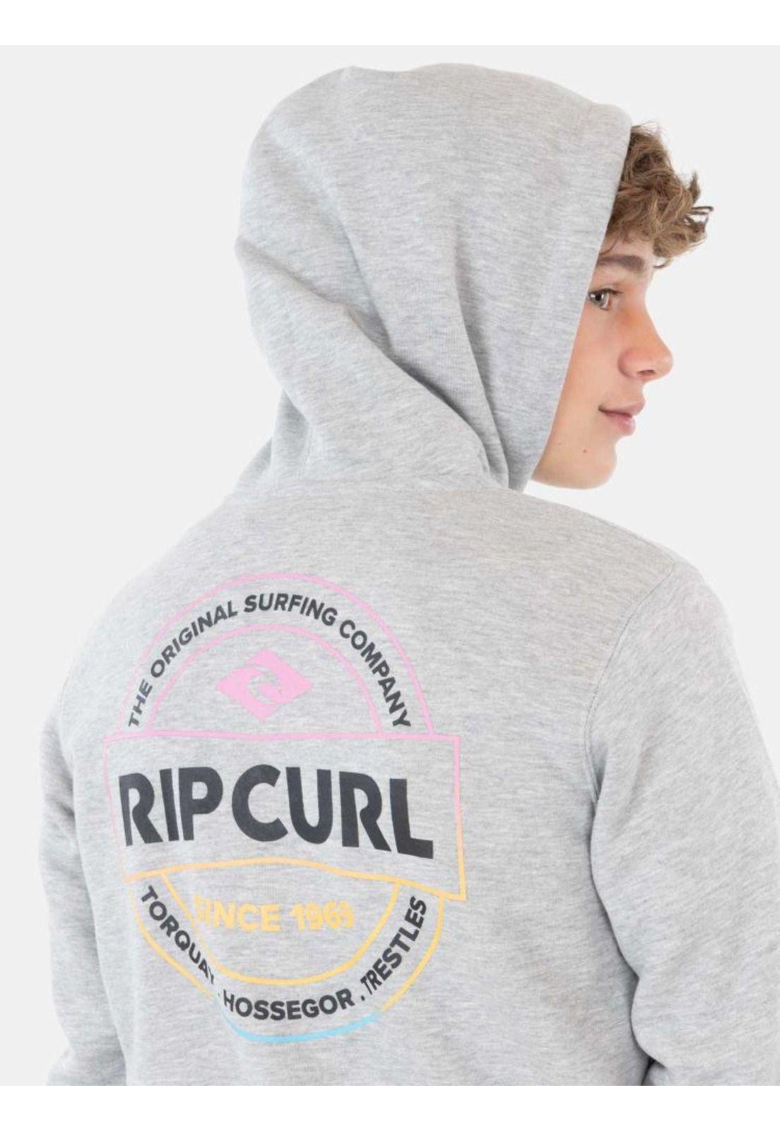 Poleron The Original Tht Full Zip Gris Mezcla Infantil Rip Curl-2