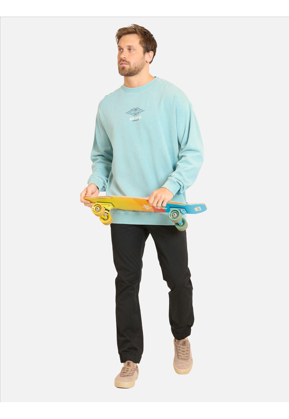 Poleron CR Double Ups Crew Celeste Hombre Rip Curl-3