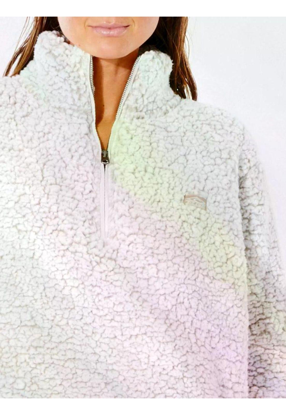 Poleron DARK N STORMY 1/4 ZIP CREW Mujer Blanco Rip Curl-4