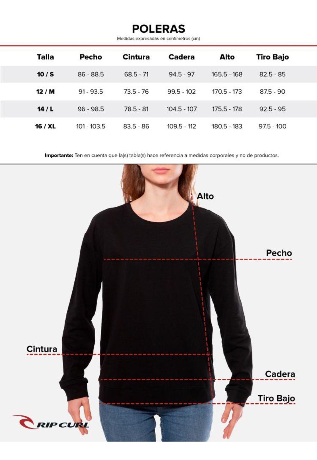Poleron DARK N STORMY 1/4 ZIP CREW Mujer Blanco Rip Curl-5