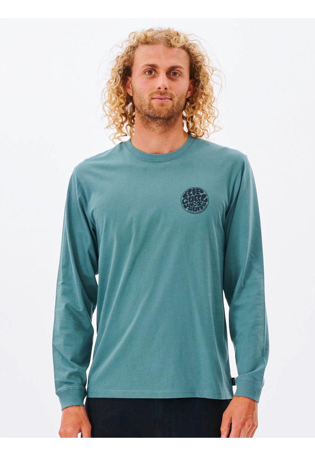 Polera WETSUIT ICON L/S TEE Hombre Azul Rip Curl-0
