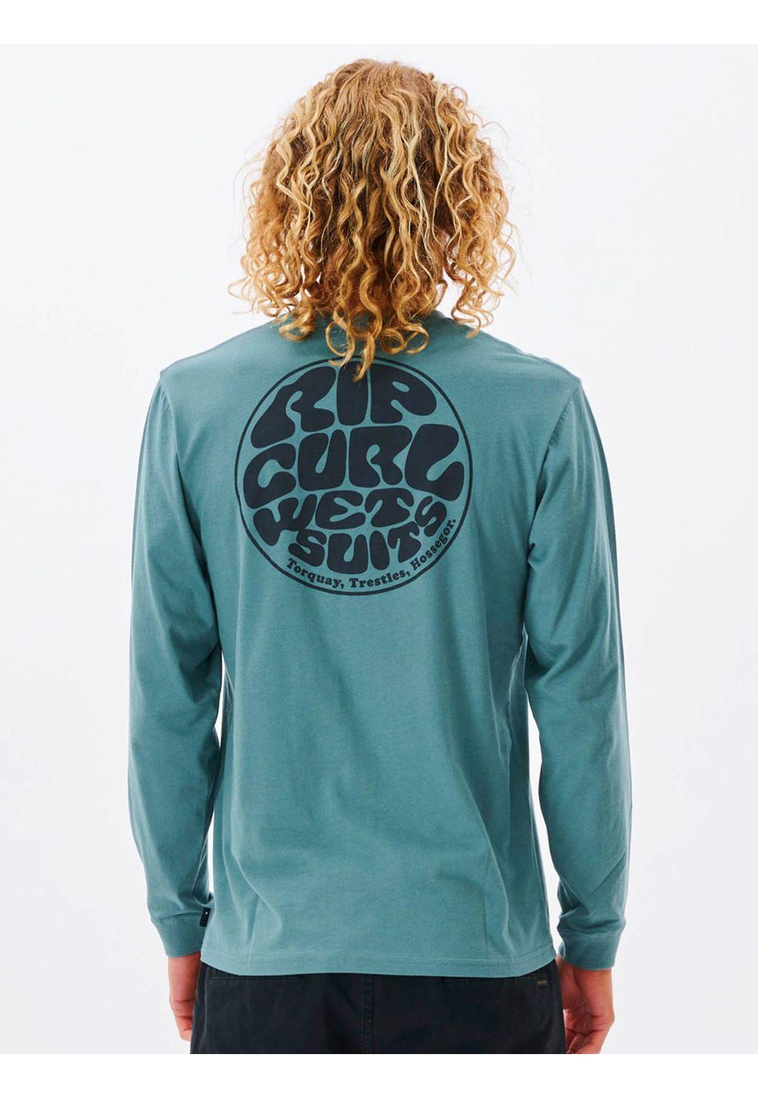 Polera WETSUIT ICON L/S TEE Hombre Azul Rip Curl-1