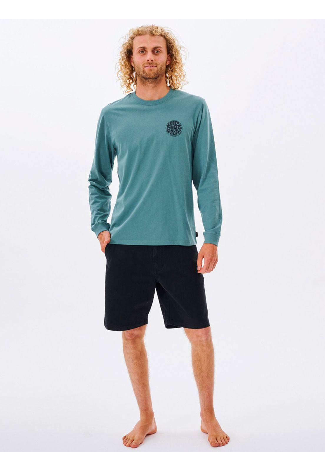 Polera WETSUIT ICON L/S TEE Hombre Azul Rip Curl-3