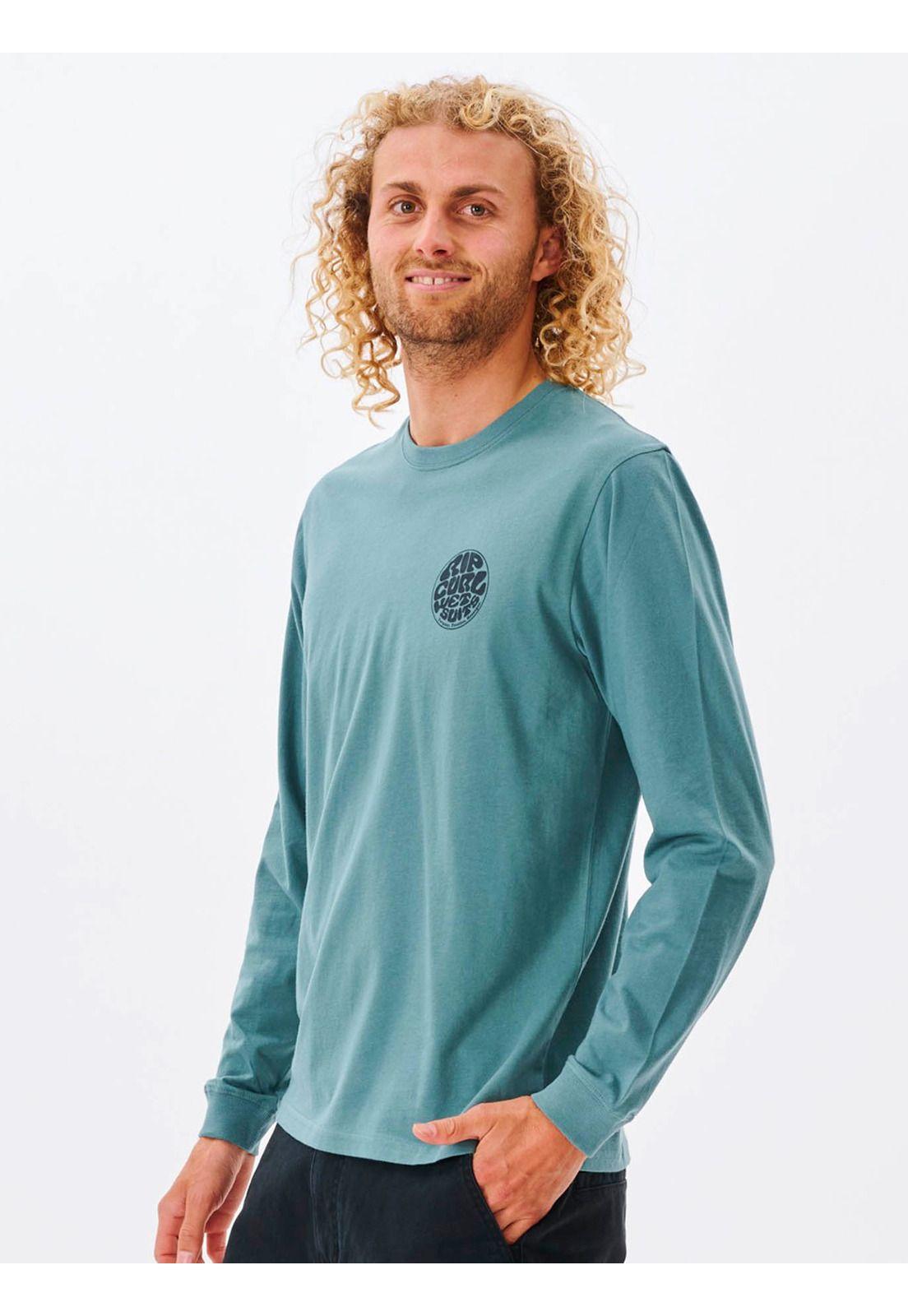 Polera WETSUIT ICON L/S TEE Hombre Azul Rip Curl-4