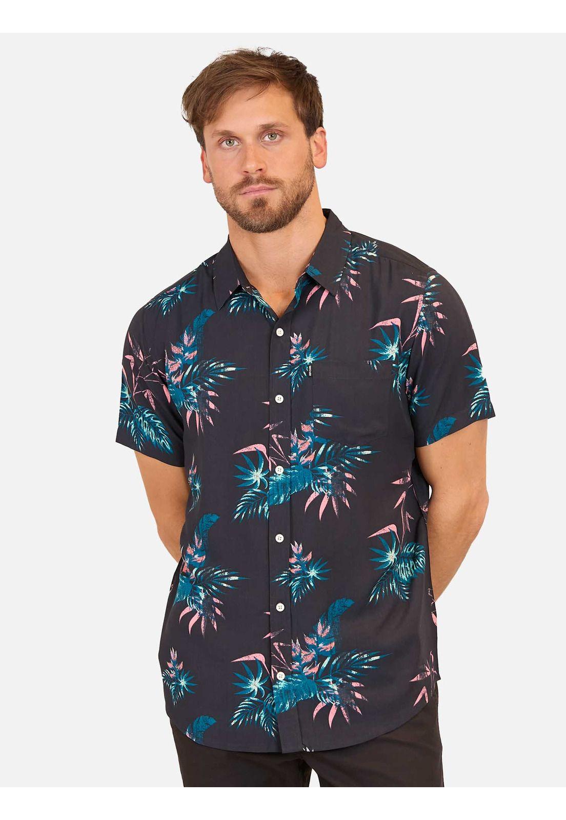 Camisa M/C Floras Ss Multicolor Hombre Rip Curl-0