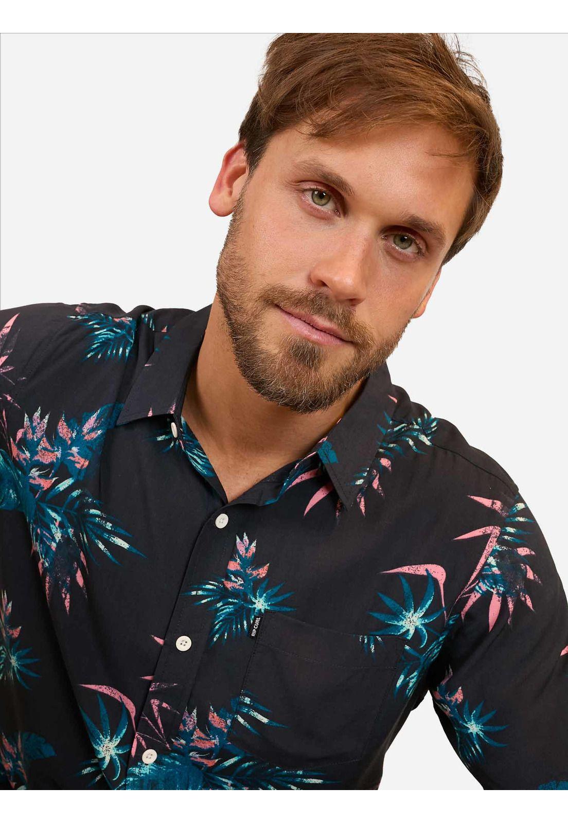 Camisa M/C Floras Ss Multicolor Hombre Rip Curl-3