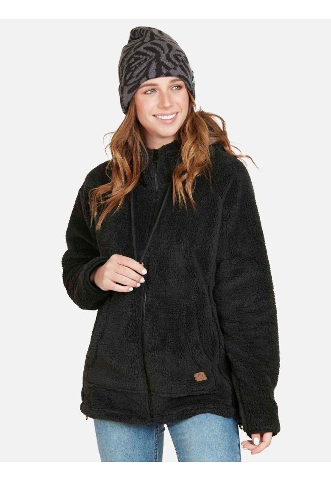 Poleron CHIPORRO BLACK STYLE Mujer Negro Rip Curl-0