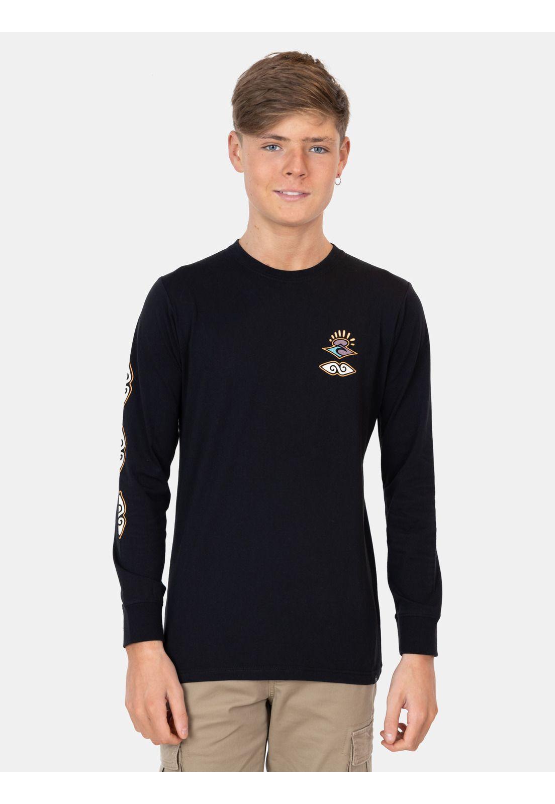 Polera M/L Sol y Sal Negro Infantil Rip Curl-0
