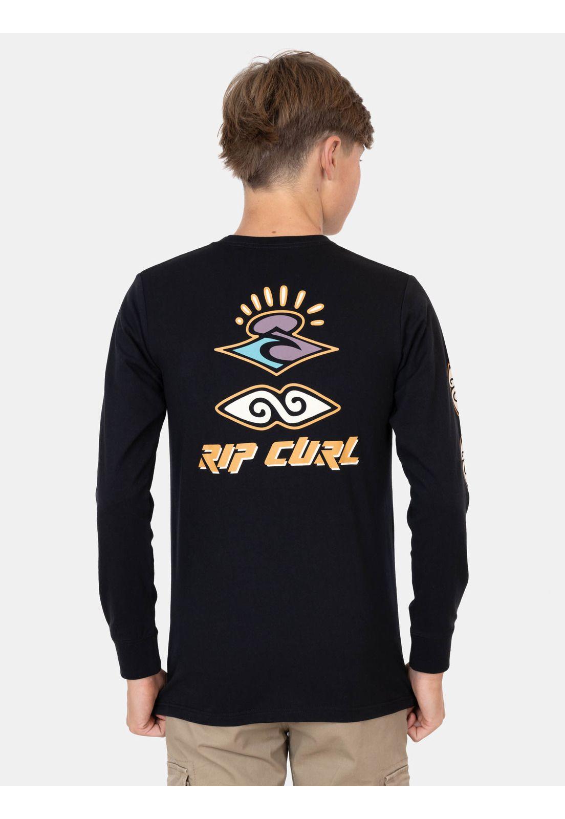 Polera M/L Sol y Sal Negro Infantil Rip Curl-1