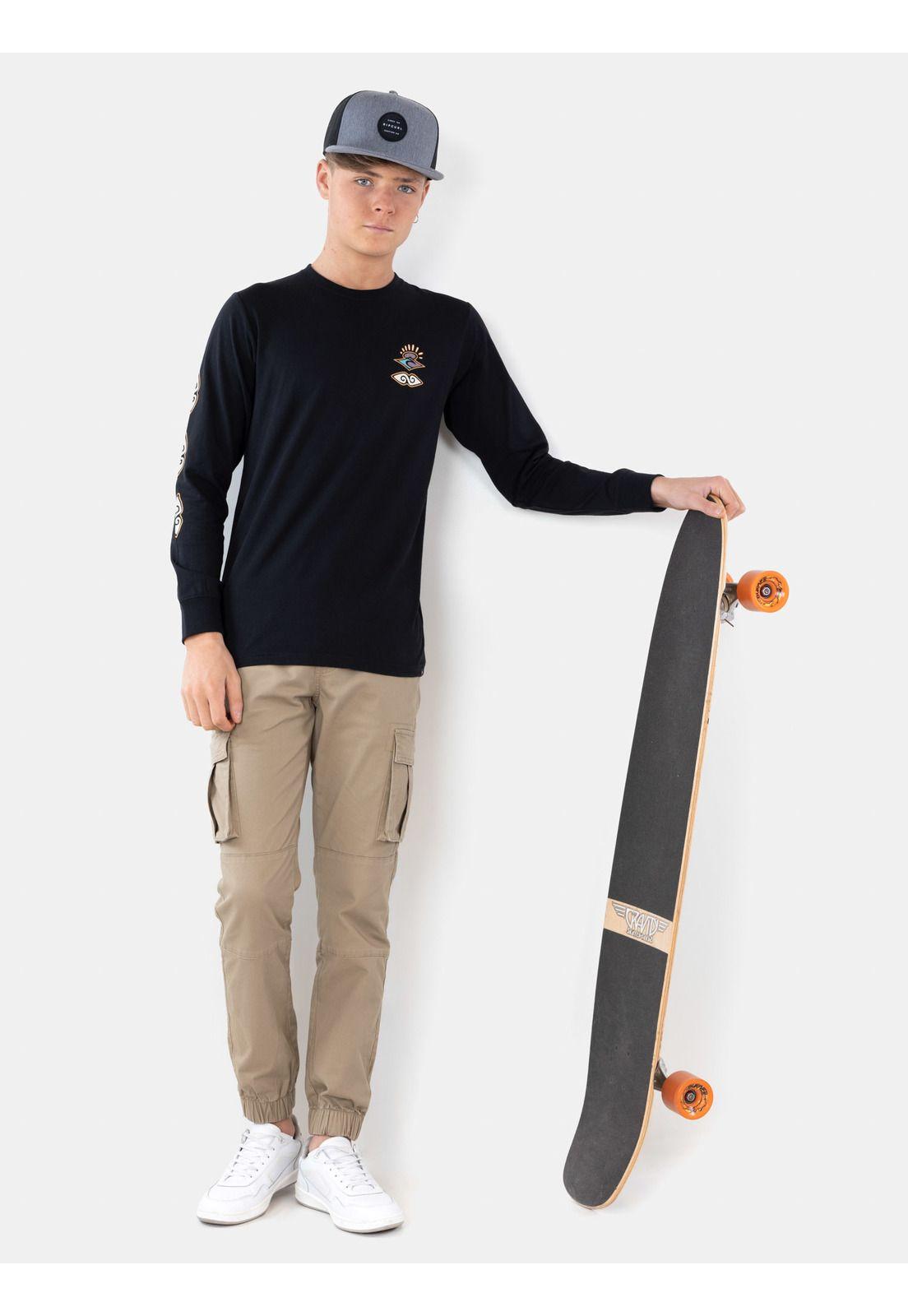 Polera M/L Sol y Sal Negro Infantil Rip Curl-3