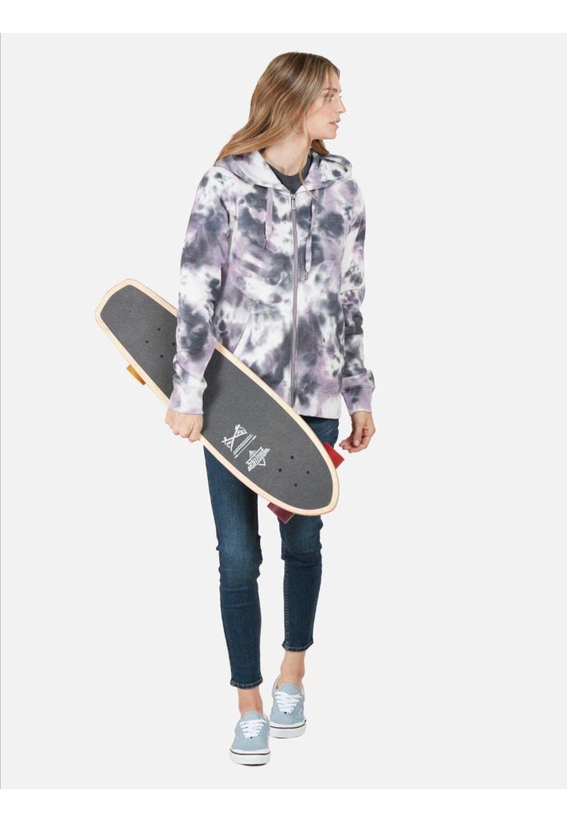 Poleron Wine Full Zipper Multicolor Mujer Rip Curl-3