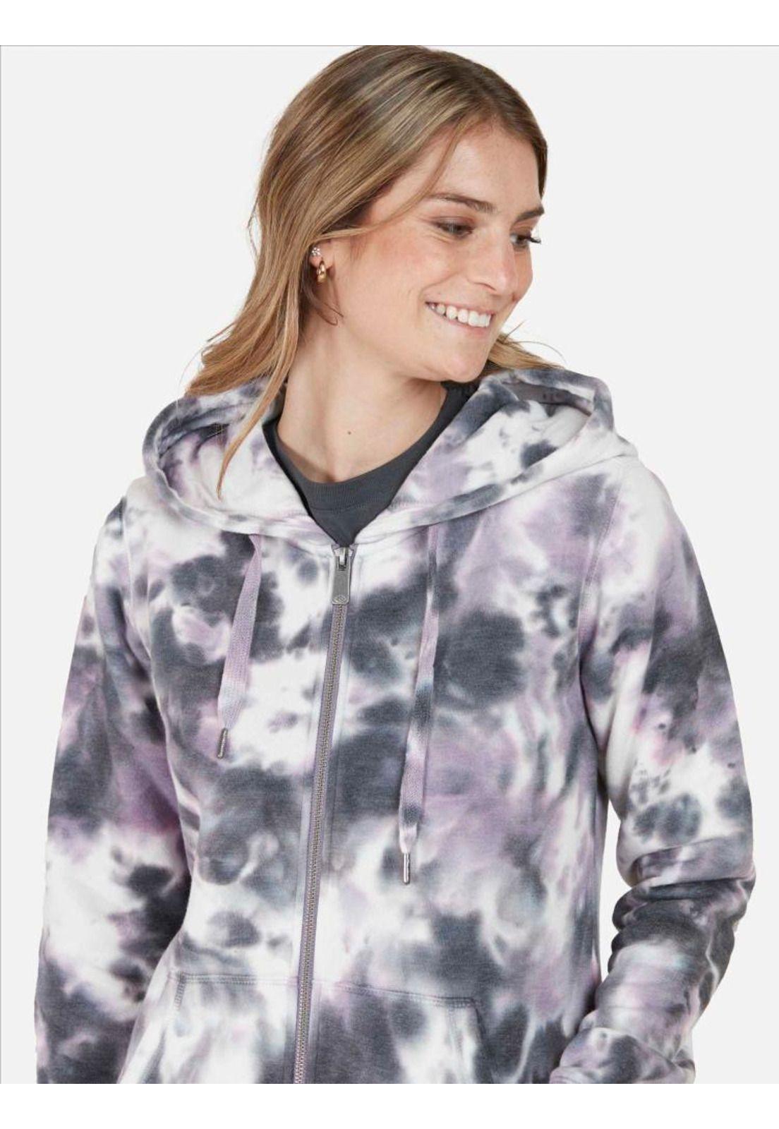 Poleron Wine Full Zipper Multicolor Mujer Rip Curl-4