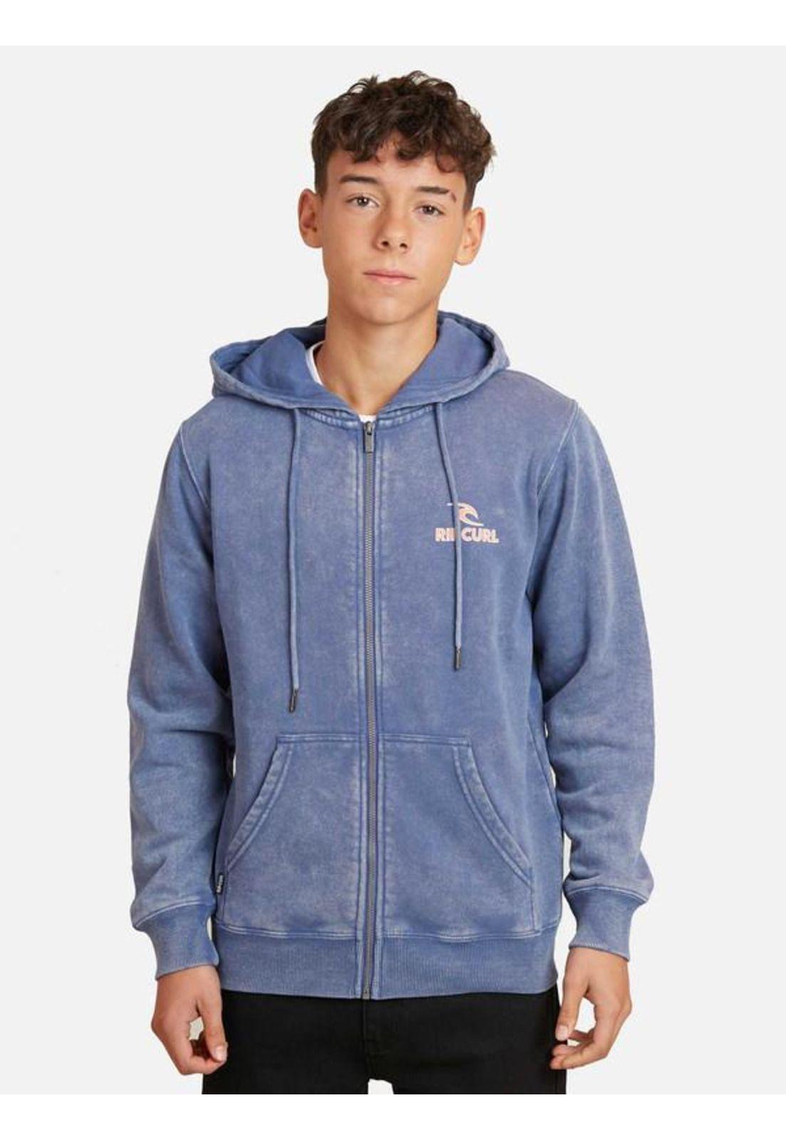 Poleron Fullzipper Azul Juvenil Hombre Ripcurl-0
