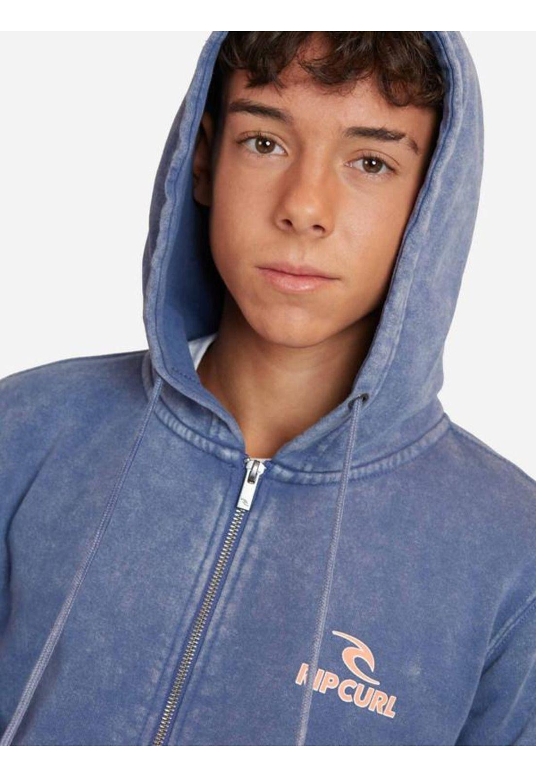 Poleron Fullzipper Azul Juvenil Hombre Ripcurl-2