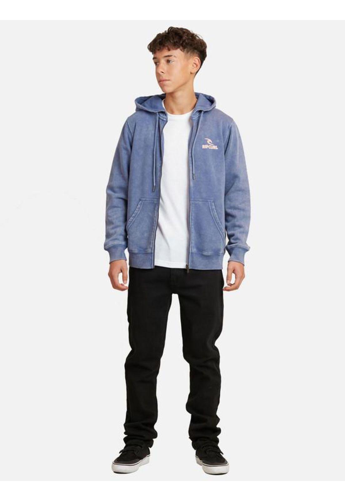 Poleron Fullzipper Azul Juvenil Hombre Ripcurl-3