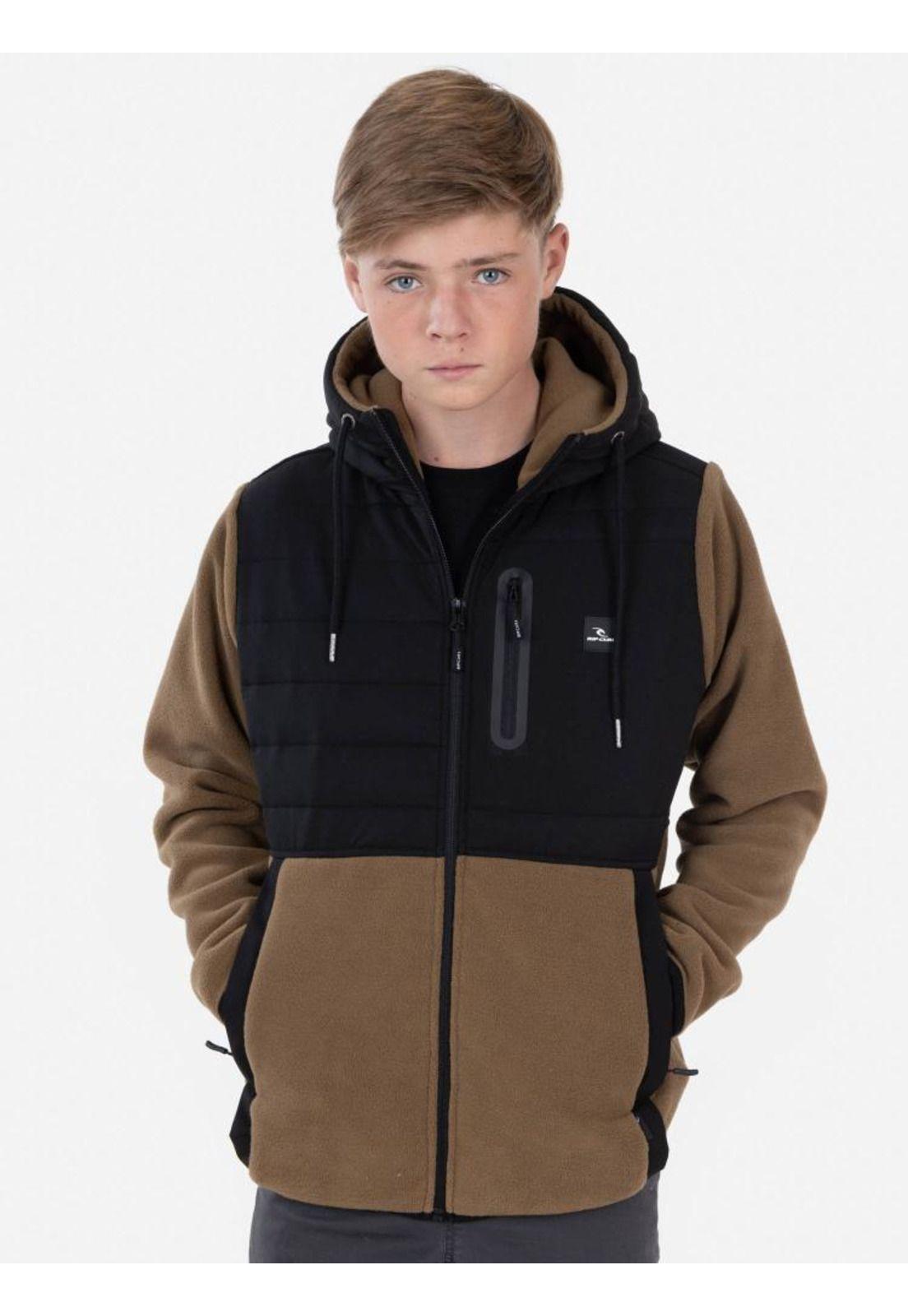 Poleron BICOLOR ACTIVE Juvenil Khaki Rip Curl-1