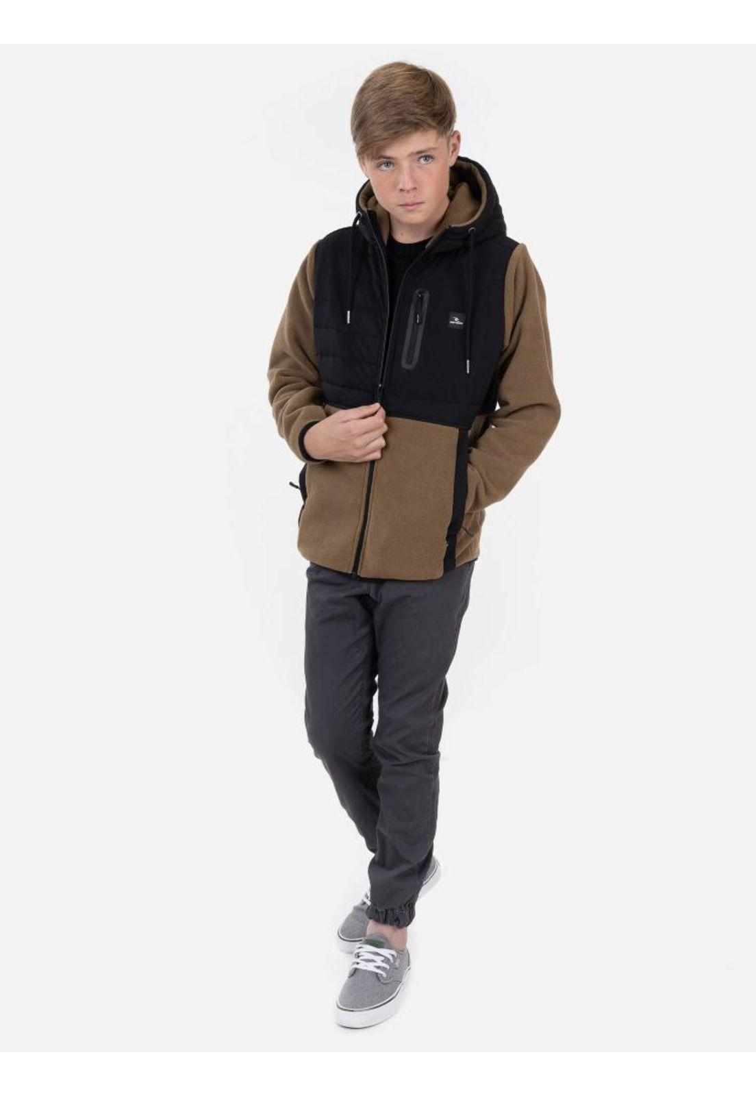 Poleron BICOLOR ACTIVE Juvenil Khaki Rip Curl-3