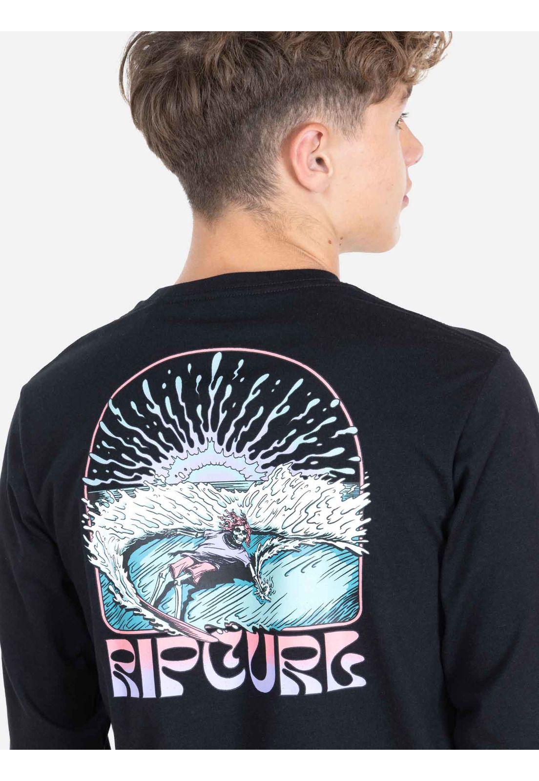 Polera ML Marflow Negro Infantil Rip Curl-2