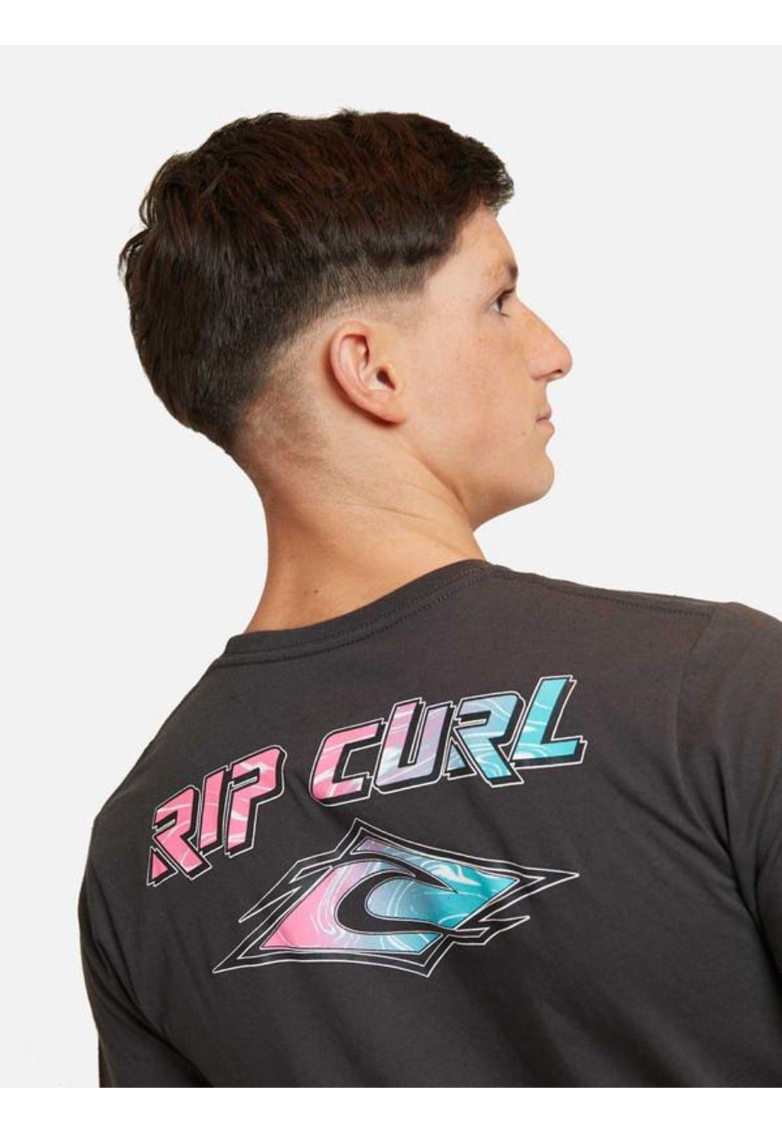 Polera M/C Basica Gris Oscuro Juvenil Hombre Ripcurl-2