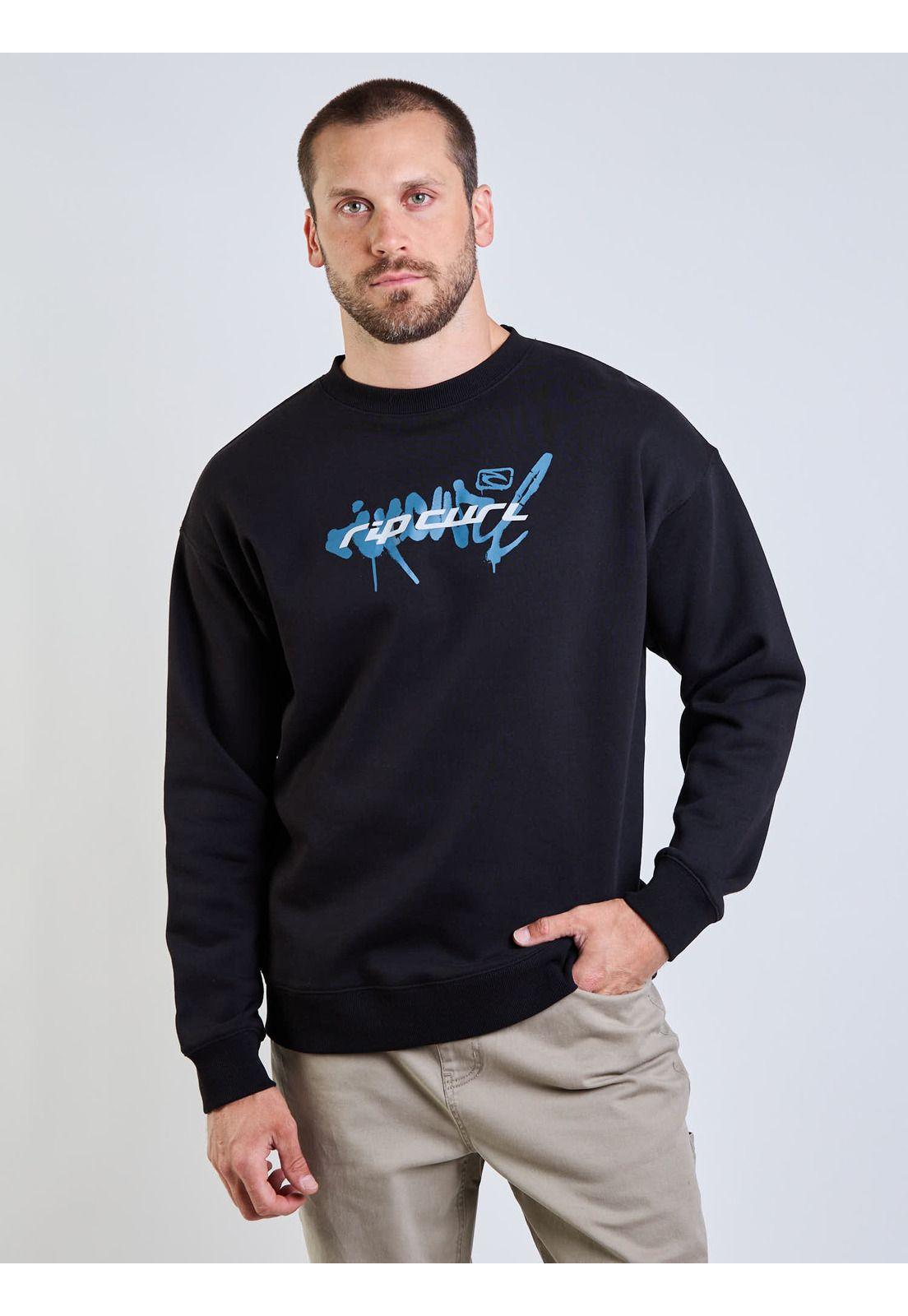 Poleron CR Curlwave Negro Hombre Rip Curl-0