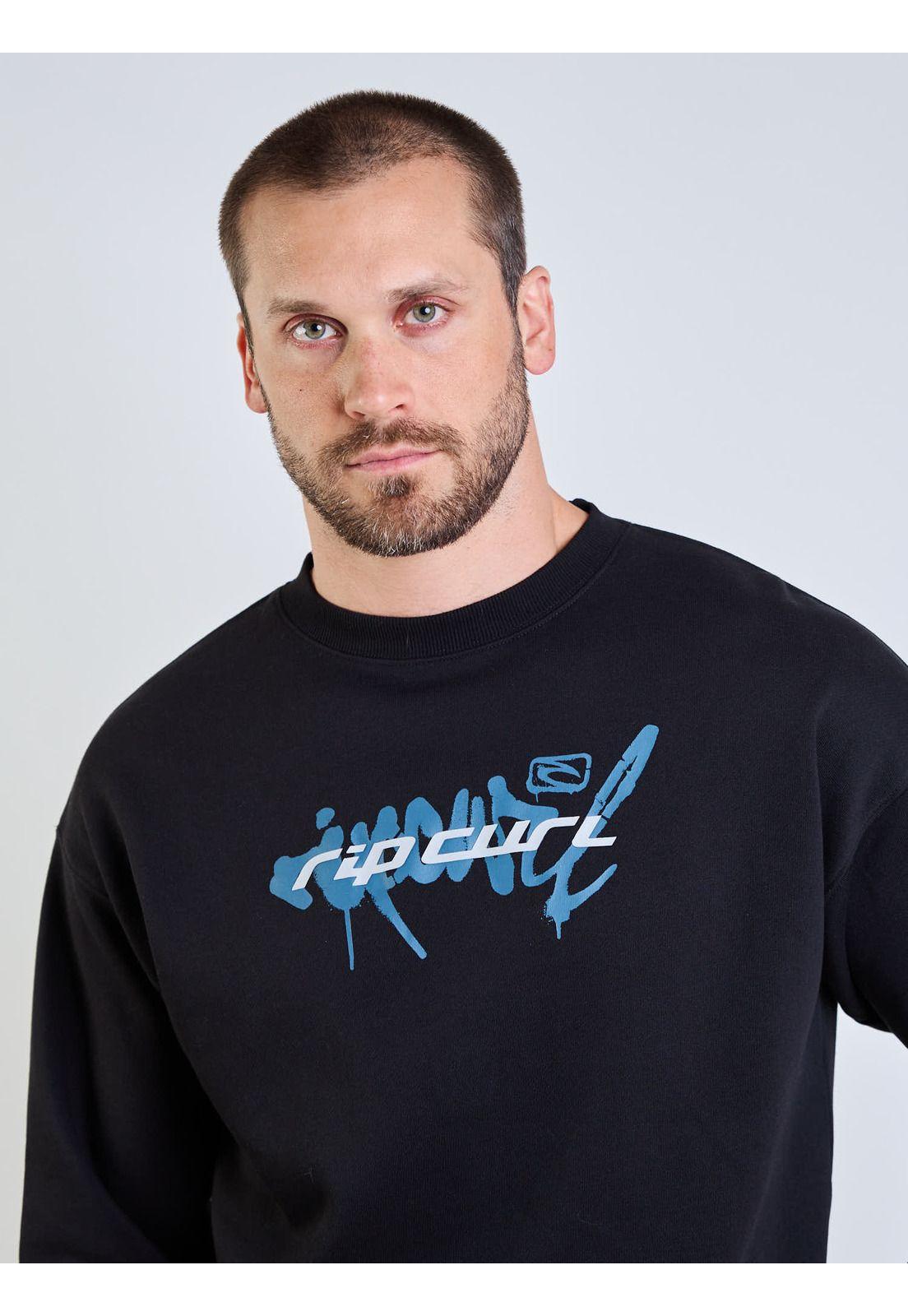 Poleron CR Curlwave Negro Hombre Rip Curl-3