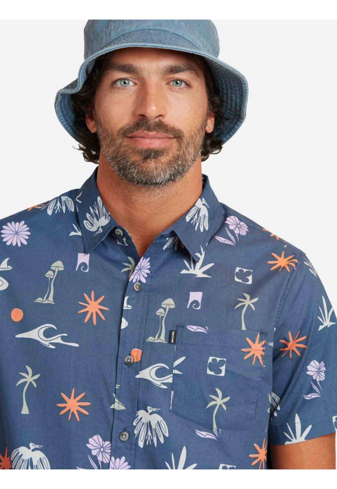 Camisa M/C Party Pack Conversational Multicolor Hombre Ripcurl-2