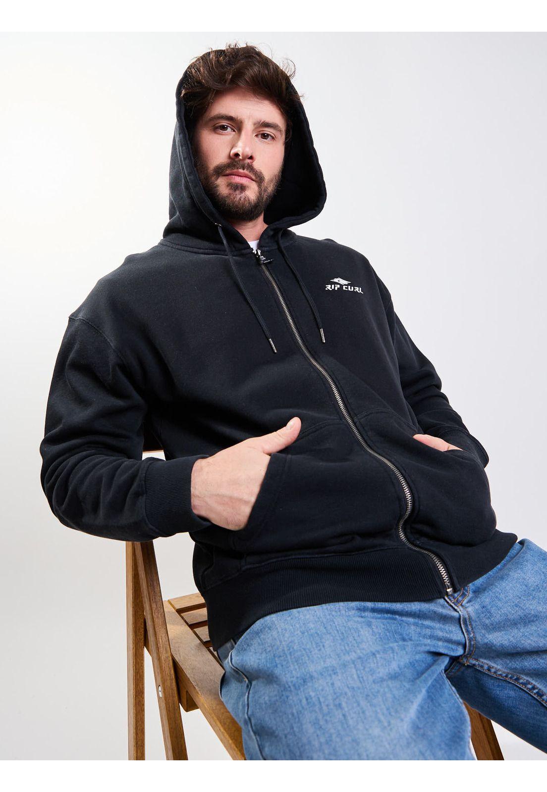 Poleron FZ Prisma Negro Hombre Rip Curl-5