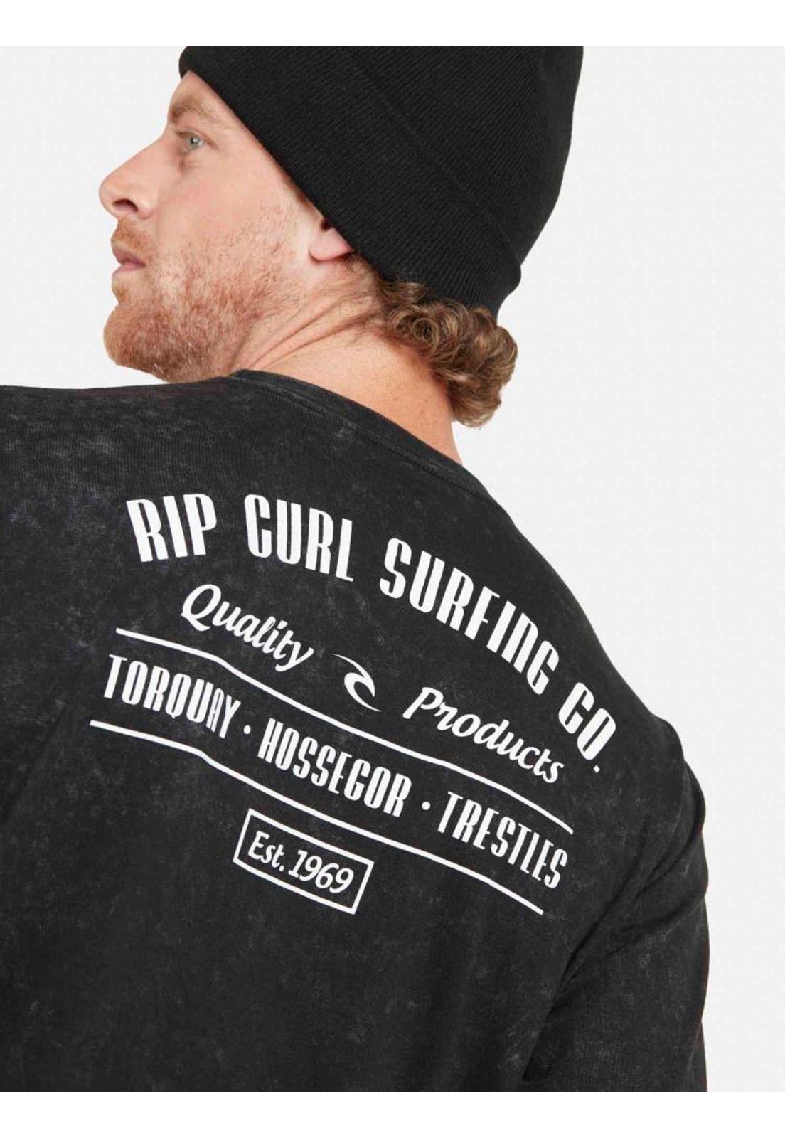 Polera RIP CURL SURFING CO. Hombre Negro Rip Curl-1