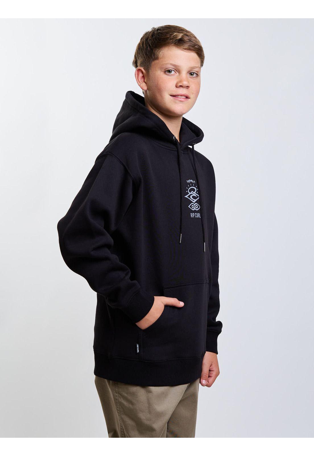 Poleron Canguro Pioneer Negro Infantil Rip Curl-6