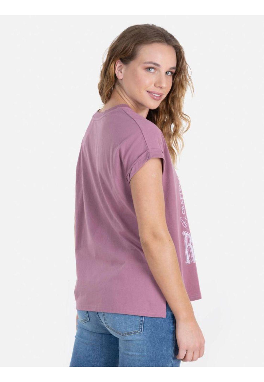 Polera CRAFTED FOR THE SEARCH MC Mujer Burdeo Rip Curl-1