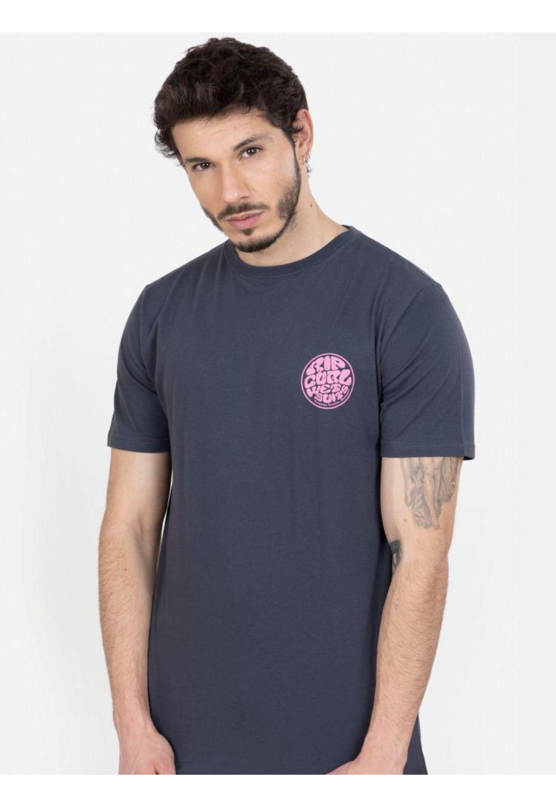 Polera Old Wetsuit SS TEE Hombre Gris Oscuro Rip Curl-0