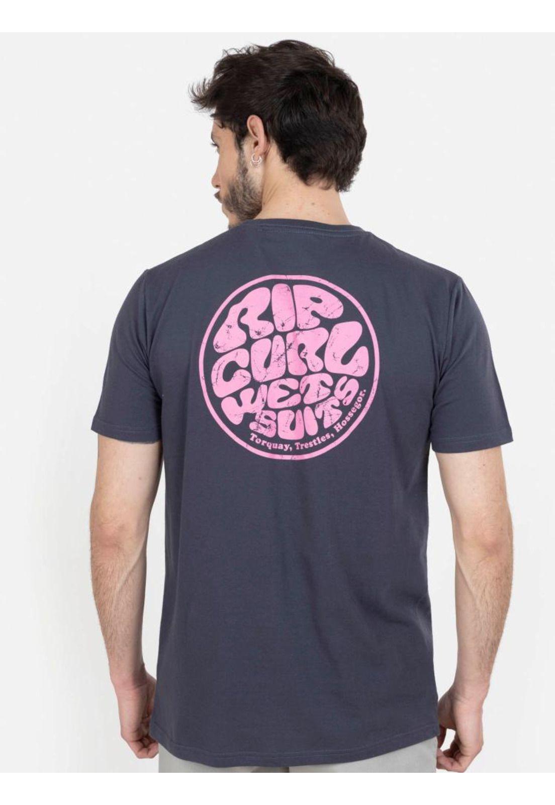 Polera Old Wetsuit SS TEE Hombre Gris Oscuro Rip Curl-1