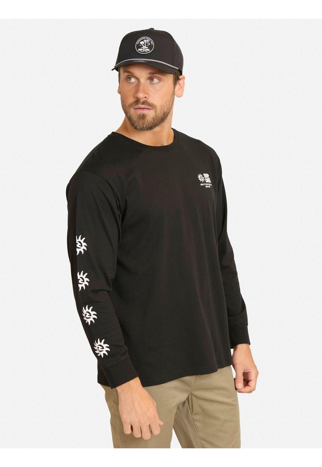 Polera ML Mist Negro Hombre Rip Curl-0