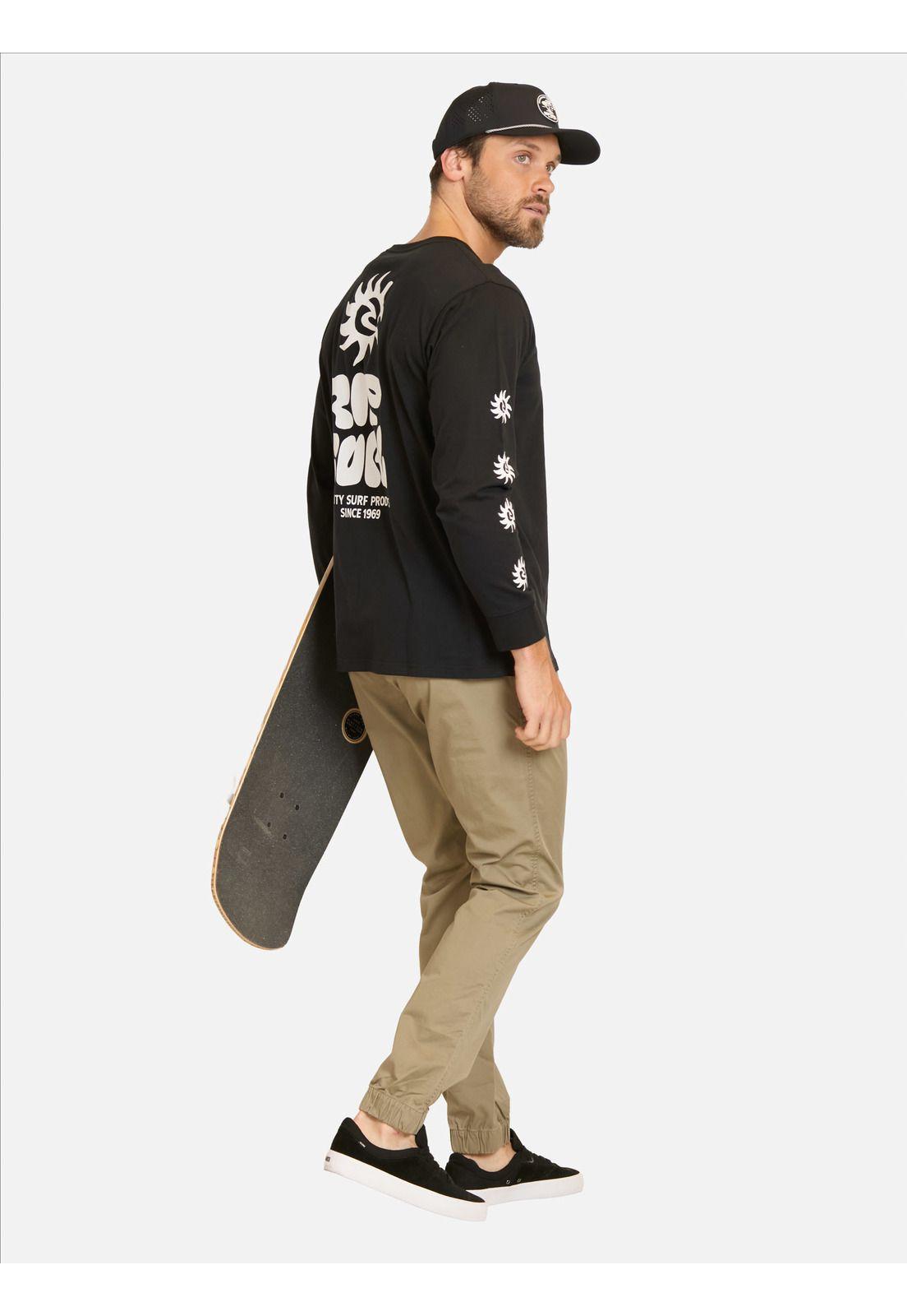 Polera ML Mist Negro Hombre Rip Curl-3