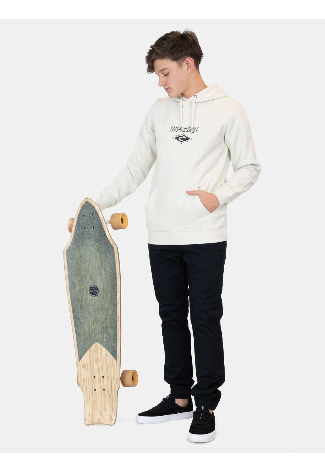 Poleron Canguro Fadeout Essential Blanco Infantil Rip Curl-3