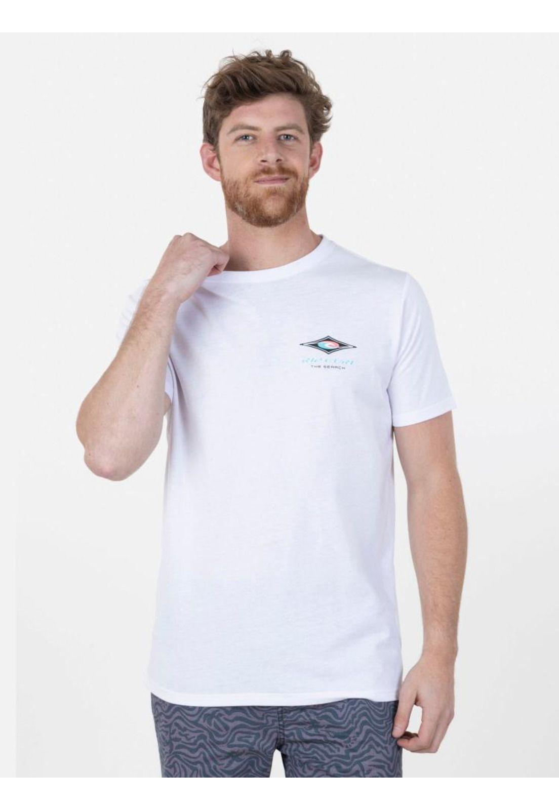 Polera OLD SEARCH SS TEE Hombre Blanco Rip Curl-0