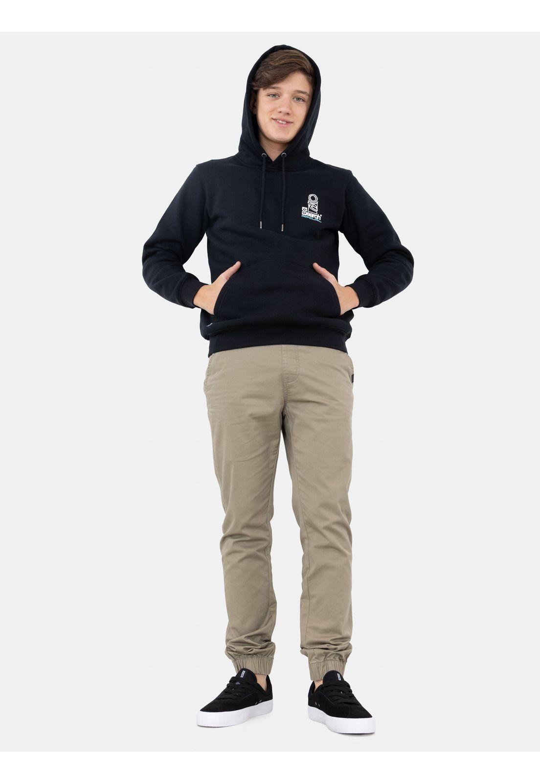 Poleron Canguro Wildrush Negro Infantil Rip Curl-3