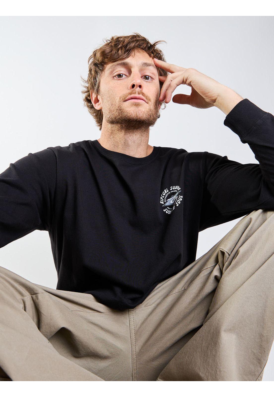 Polera ML Coastal Negro Hombre Rip Curl-5