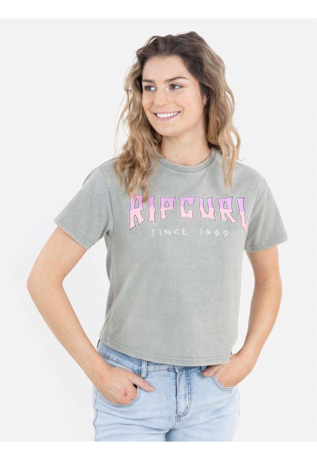 Polera ROCKSTAR MC Mujer Verde Rip Curl-0