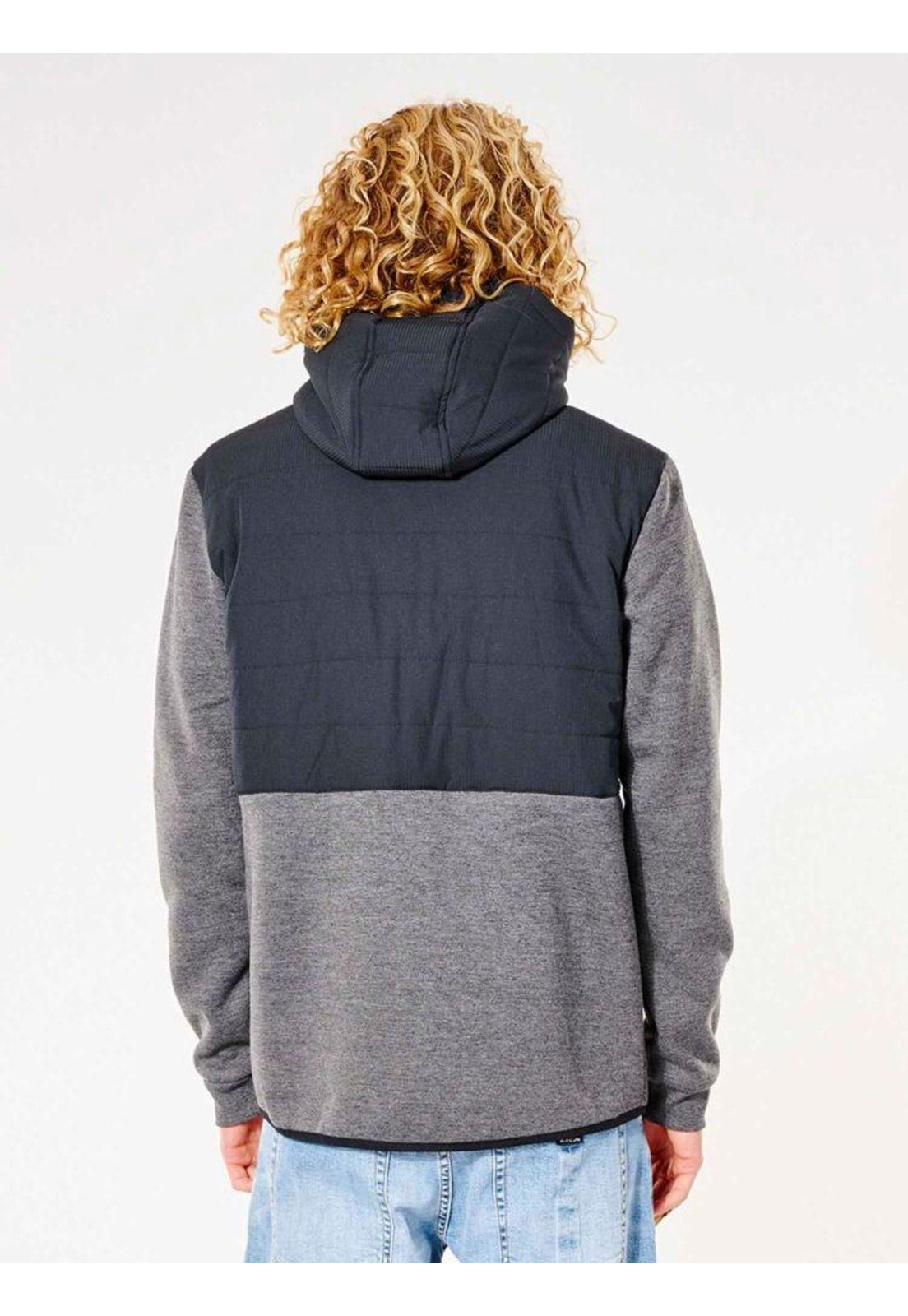 Poleron Anti Series Heatseeker Zip Thr Negro Hombre Rip Curl-1