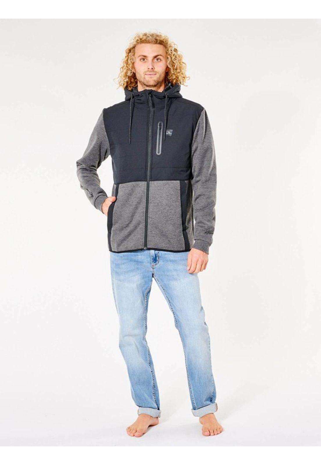 Poleron Anti Series Heatseeker Zip Thr Negro Hombre Rip Curl-3