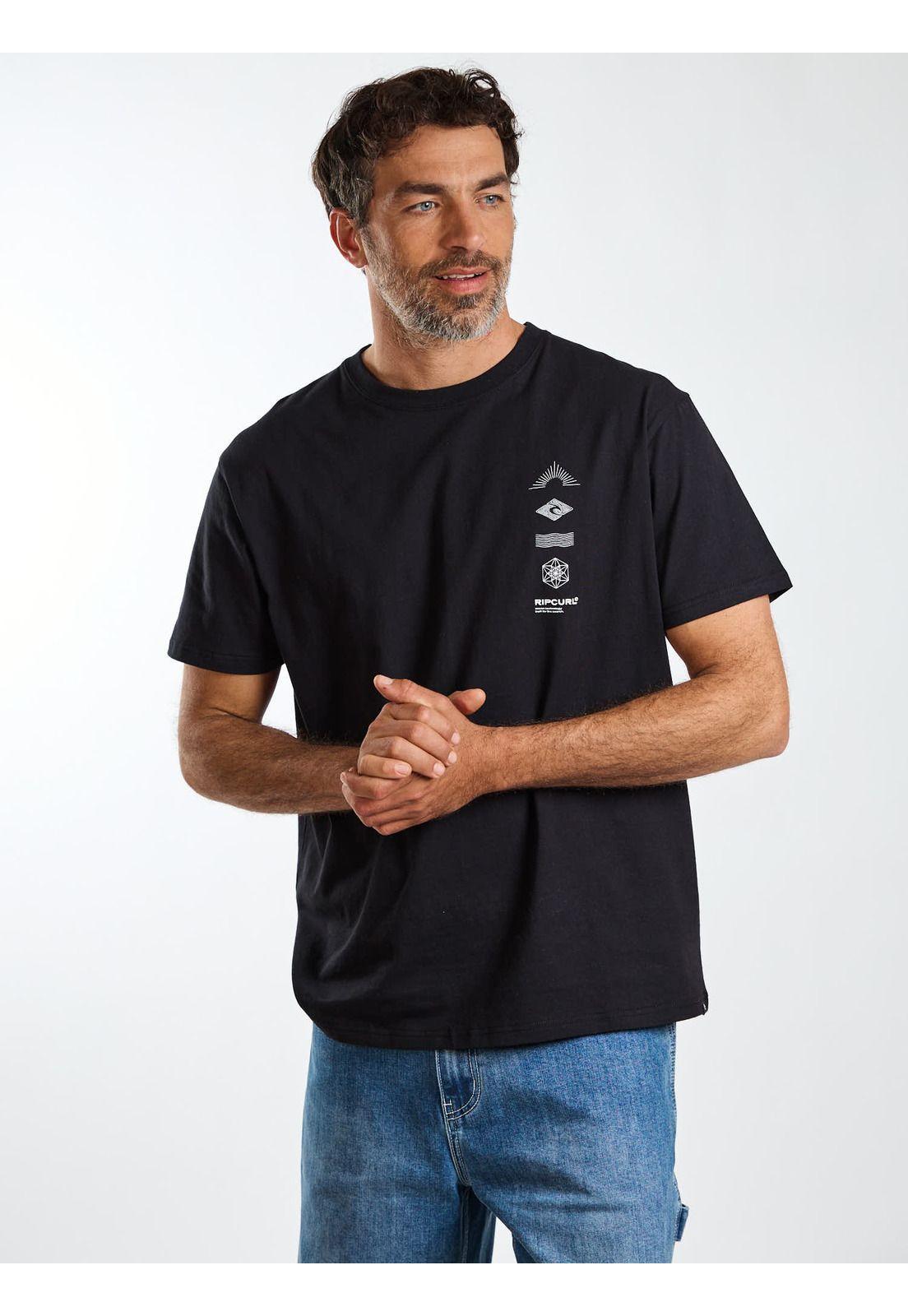 Polera MC Bay Negro Hombre Rip Curl-0