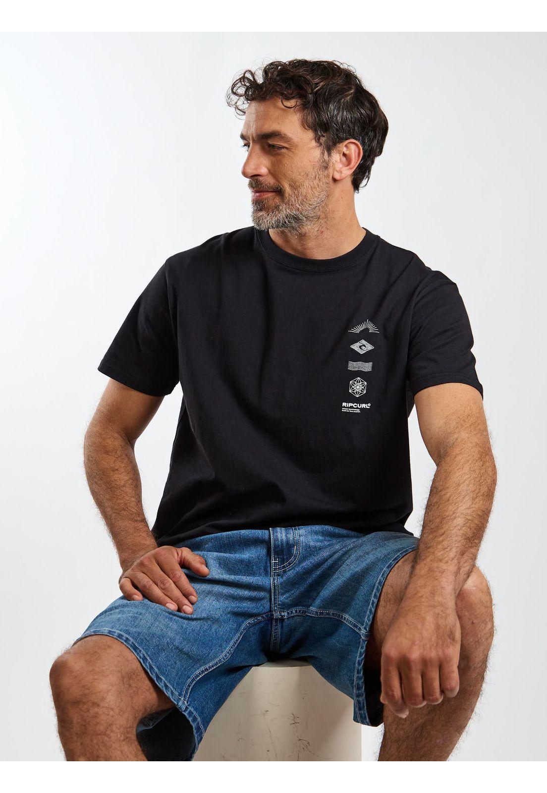 Polera MC Bay Negro Hombre Rip Curl-1
