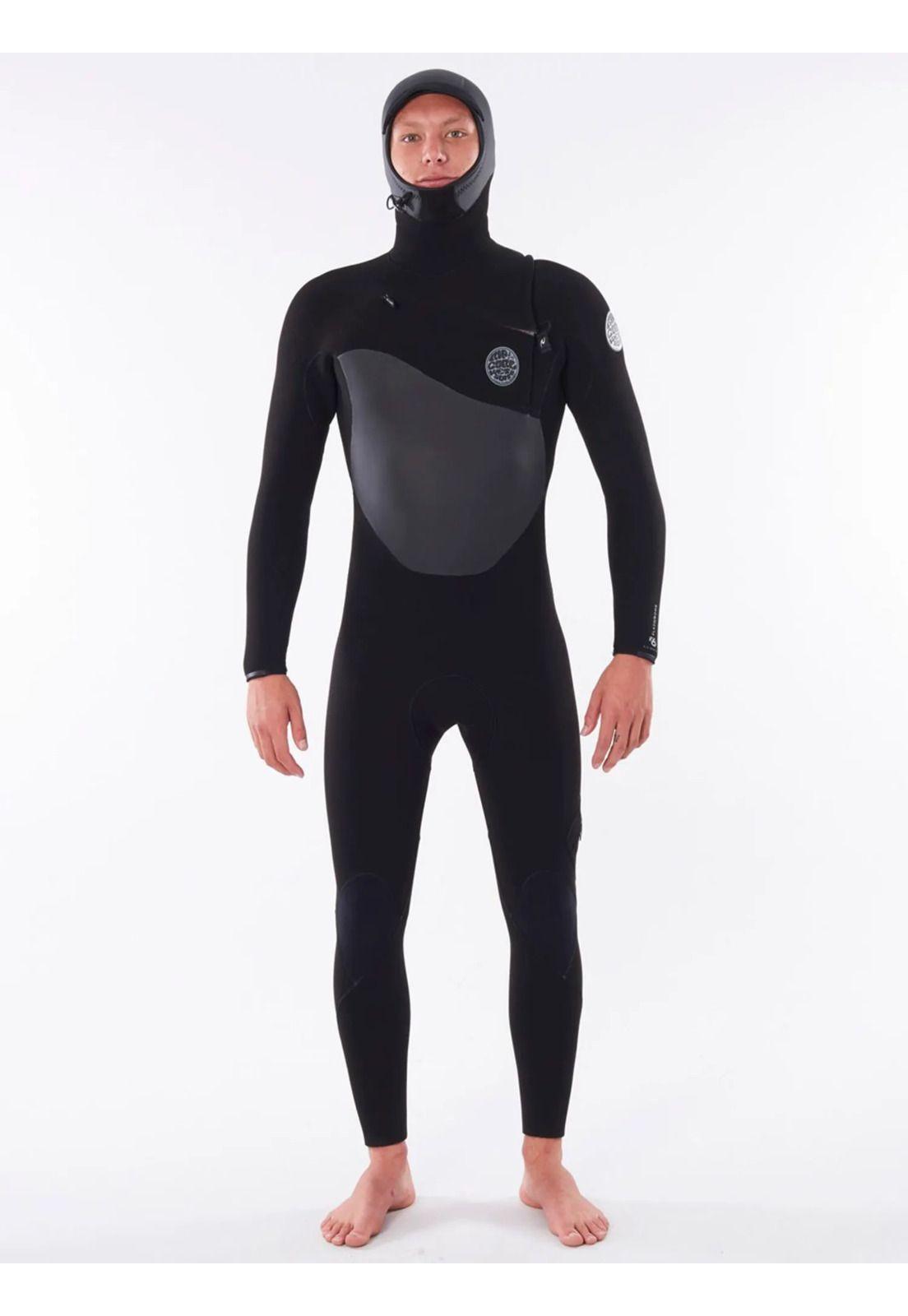 Traje de Agua FLASHBOMB 5/4 HOODED C/ZIP Hombre Negro Rip Curl-0
