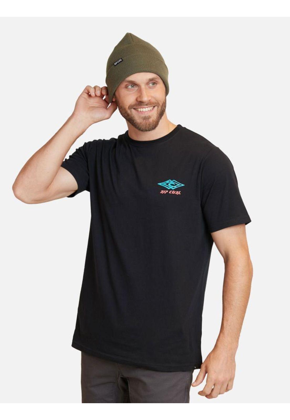 Polera Double Ups Ss Tee Negro Hombre Rip Curl-0